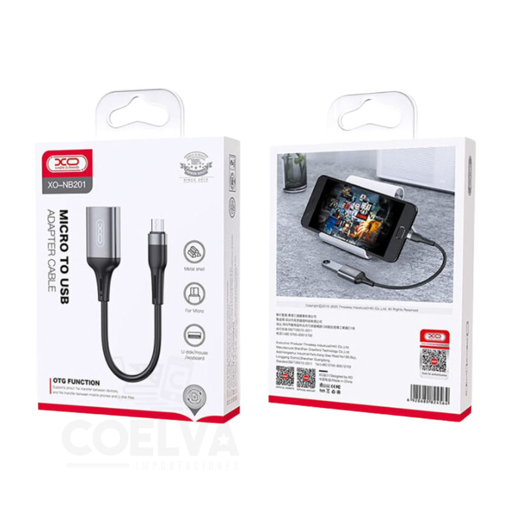 XO-NB201 Adapter Cable Adaptador Lightning to USB - Imagen 3