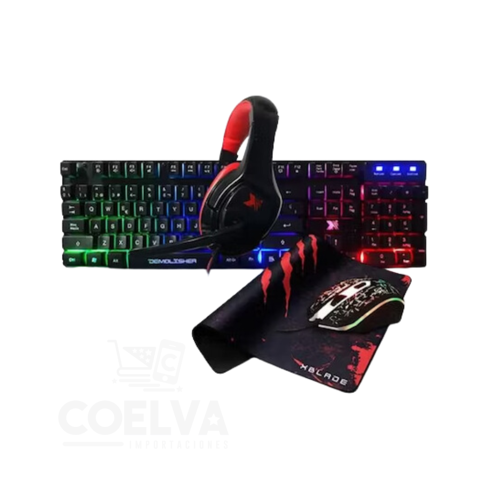 XBLADE Demolisher 4 en 1 Combo Gaming Iluminación RGB - Imagen 4