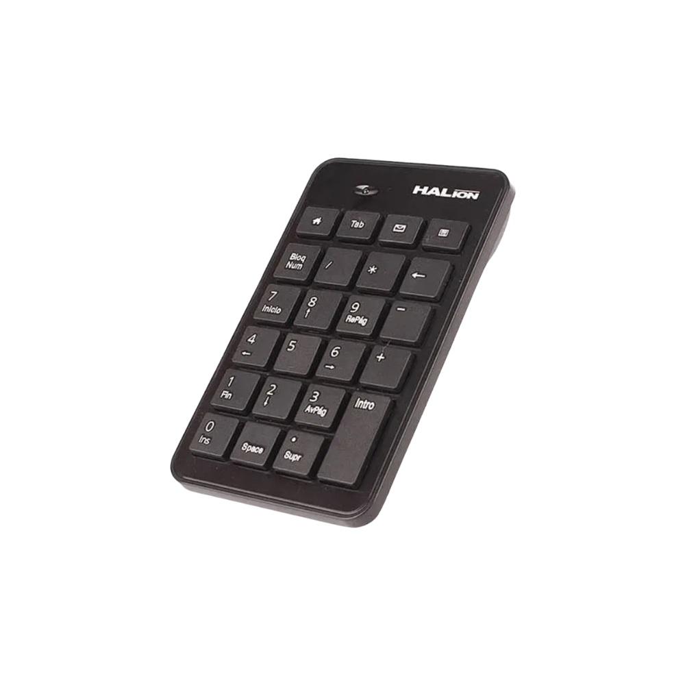 Alternative view of Teclado numérico HALION K-119 23 teclas USB Negro