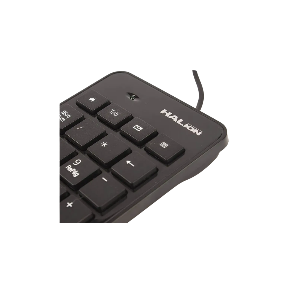 Teclado numérico HALION K-119 23 teclas USB Negro