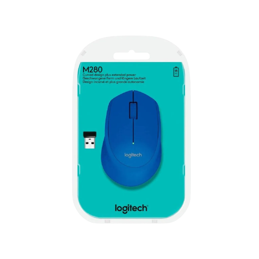 Alternative view of Mouse Logitech M280 Inalámbrico Diestro Azul