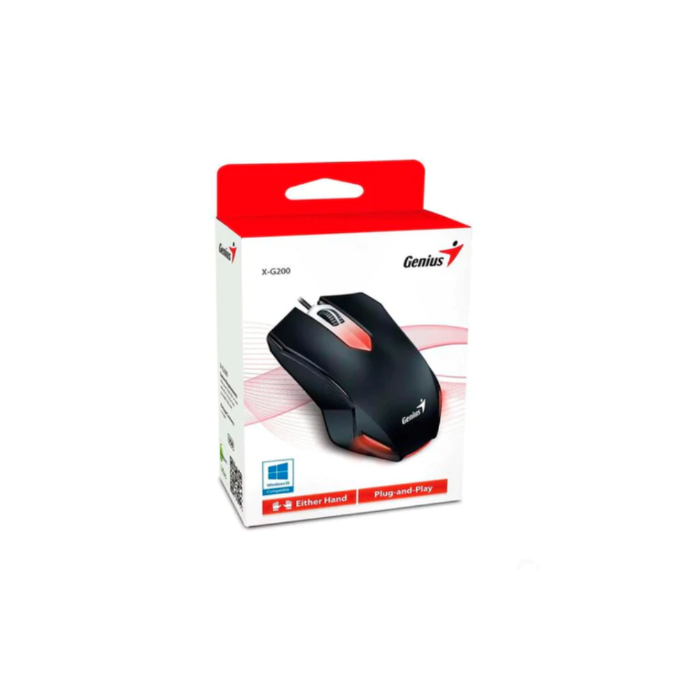 Mouse Genius alámbrico X-G200 Conector USB Negro - Imagen 4